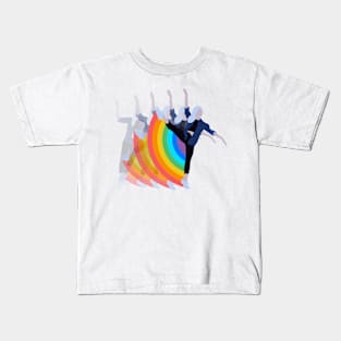 Girl Dancing with Rainbow Kids T-Shirt